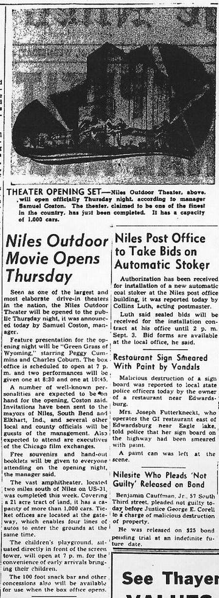 Niles 31 Outdoor Theatre - Old Article From Ron Gross (newer photo)